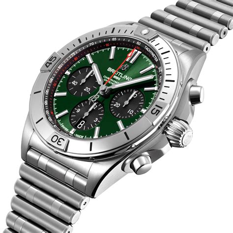 breitling watch green dial|Breitling chronomat green dial.